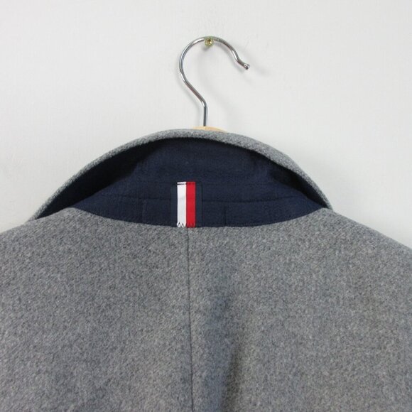 Tommy Hilfiger Men's Top Coat Gray Single-Breasted 42 R Old Money Overcoat 1038 - Picture 7 of 11